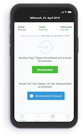 Mobile Zeiterfassungs-App für Smartphones