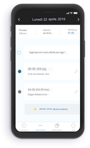 App di tracciamento del tempo mobile per smartphone